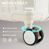 Joyway 20in Carry On Luggage with Cup Holder and USB Port, 25% Expandable Capacity, Smart Suitcase with Anti Slip Wheels and Backpack, Perfect for Men and Women 3 Piece Set White