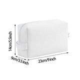 DYSHAYEN Waffle Makeup Pouch Bag, Small Travel Cosmetic Bag, Gifts for Women Bridesmaid,Wedding,Christmas (White)