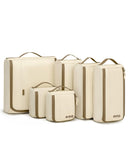 BAGSMART Keep Shape Packing Cubes for Travel, 6 Set Travel Cubes for Packing, Lightweight Suitcase Organizer Bags Set for Travel Essentials CornSilk Yellow