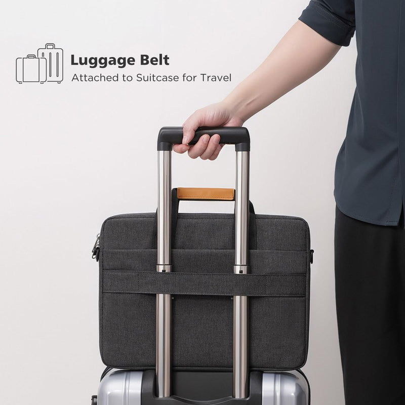 NIDOO Laptop Shoulder Bag 14 inch Sleeve Case Compatible with 14" Lenovo ThinkPad E14 T14 / IdeaPad Flex 5/15" MacBook Air M2 M3 / Microsoft/HP EliteBook 840 Computer Messenger Bag Briefcase