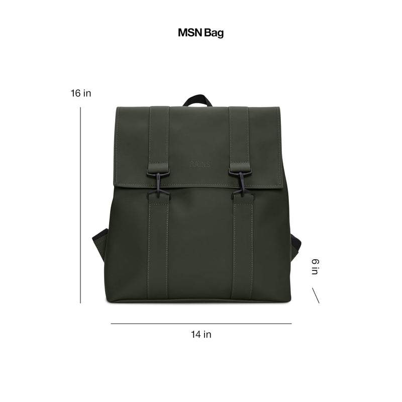 RAINS Messenger Bag, Backpack, Waterproof Classic Contemporary for travel and everyday use - Black