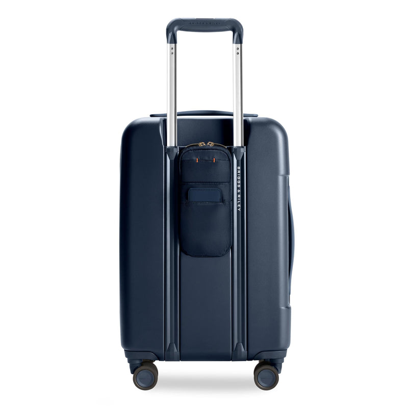 Briggs & Riley Essential 22" Carry On Expandable Spinner - Luggage for Travel, Suitcases with Wheels, Hardside Rolling Bag for Men & Women, Self-Repairing Zipper - Sympatico Collection, Navy