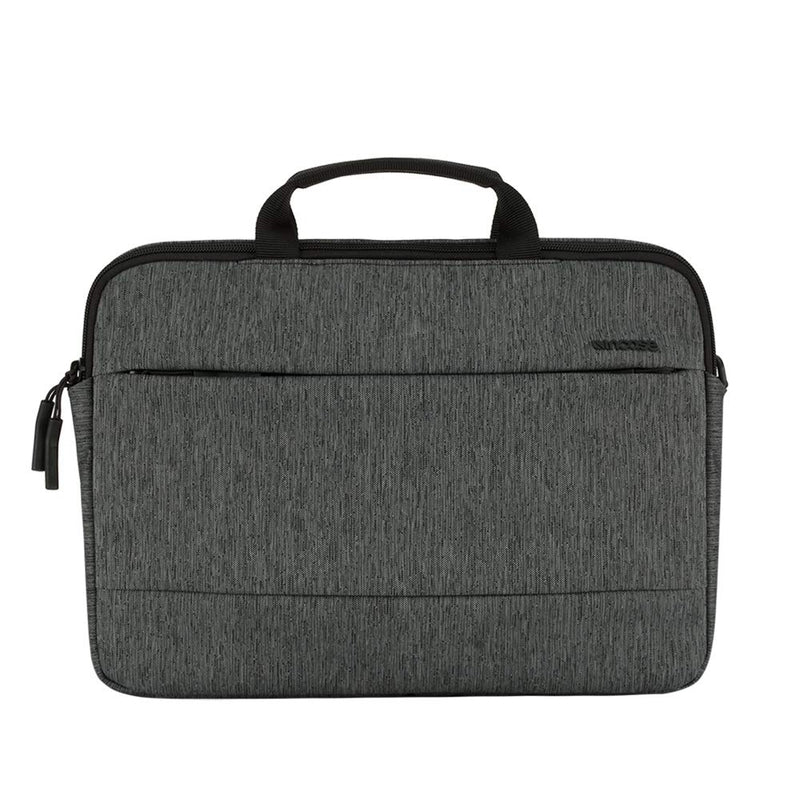 Incase City Brief Messenger Bag for 16 inch Laptops and Tablets - Plush Fleece Lined Laptop Compartment, Quick Access Pocket for Accessories, Adjustable Shoulder Strap - Heather Black/Gunmetal Grey