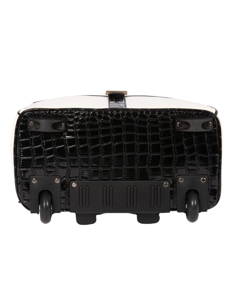 JKM & Company Rolling Laptop Bag for Women | Designer Wheeled Briefcase | Fits 13-17" Laptops | Office Travel Computer Case (Starlet)