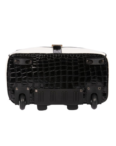 JKM & Company Rolling Laptop Bag for Women | Designer Wheeled Briefcase | Fits 13-17" Laptops | Office Travel Computer Case (Starlet)