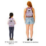 Disney Princess Mini Backpack - 10" Iconic Woven Small Backpack with Front Pocket & Stickers Bundle | Adjusts to Fit Kids, Toddlers, Teens, Women, Girls