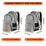 Ytonet Gym Backpack For Men Women, Backpack for Men with Shoe Compartment, Water Resistant Workout Sports Bag Fit 15.6 Inch Laptop, Gym, Sports, Camping, Hiking, Grey