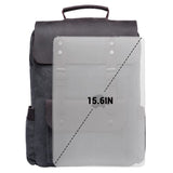 VASCHY Leather Laptop Backpack, Casual Canvas Campus Rucksack with 15.6 inch Laptop Compartment