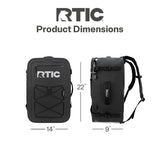 RTIC Ultra Dry Duffle Pack, Waterproof Outdoor Backpack Floating Bags for Hiking, Travel, Camping, Boating, Backpacking, 60L, Black & Graphite