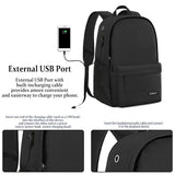 LELExilan Multifunctional Casual Backpack for Men Women, Lightweight Water-Resistant School Bookbag for College Work Travel, Black 01