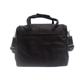 Piel Leather Small Computer Carry-All Bag, Black, One Size