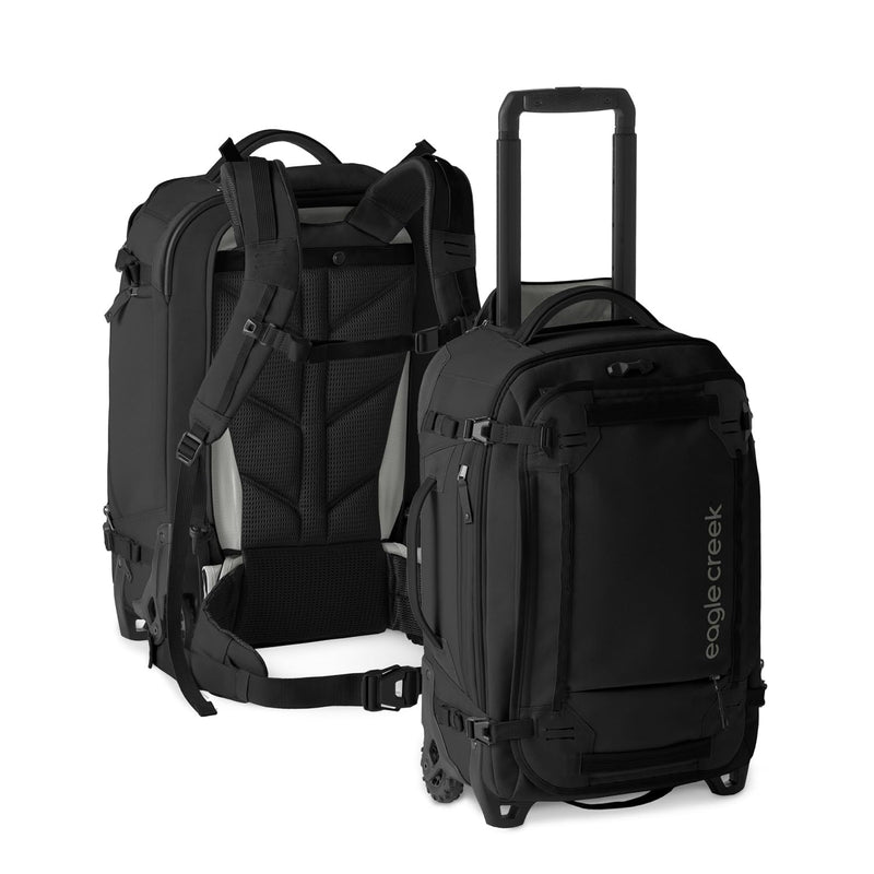 eagle creek Gear Warrior XE 2-Wheel Convertible Carry-On Luggage for Travel Essentials - Heavy Duty Wheels - Lockable Zippers - Interior Laptop Sleeve - Black - 21.75”