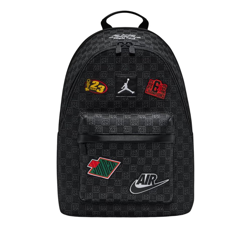 NIKE Jordan MA9155-023 Monogram Backpack 20L Black with Air and Jumpman Logo