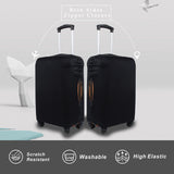 Explore Land Travel Luggage Cover Suitcase Protector Fits 18-22 Inch Case (Black, S)