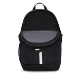 NIKE Unisex Academy Team Sports backpack (pack of 1), Black/Black/White, 18 long, Sport