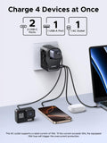 UGREEN 65W Max Universal Travel Adapter, International Power Adapter with 2 USB-C, 1 USB-A, European Travel Plug Suitable for DE/UK/US/AU and 200+ Countries, Travel Essentials, Black
