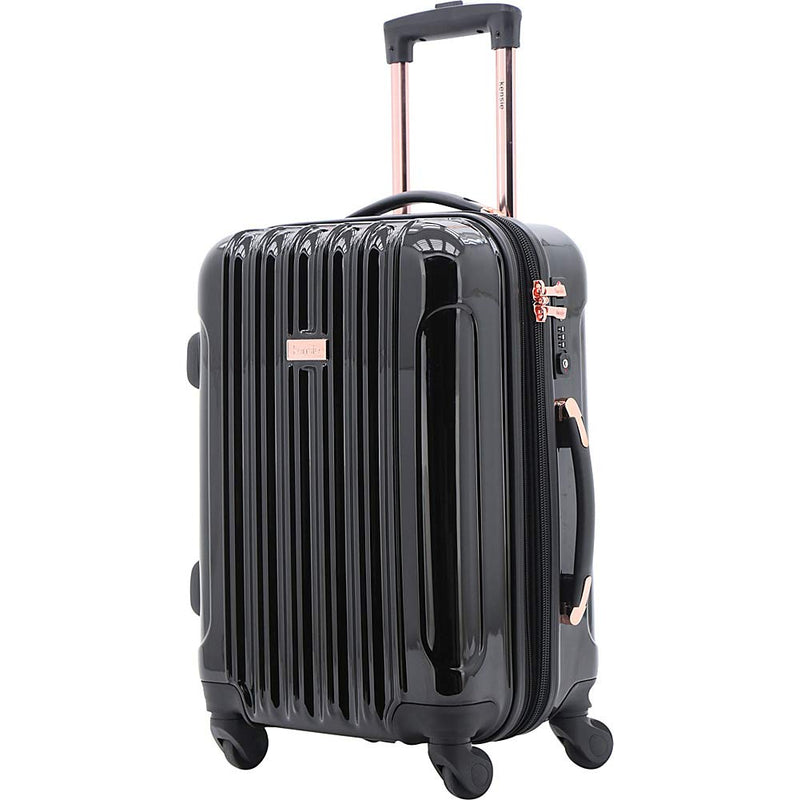 kensie 20" "Alma" Carry-On TSA-Lock Spinner Luggage, Black