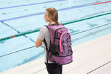 ARENA Unisex Adult Fastpack 3.0 Swimming Athlete Sports Backpack for Swimming Training Gear Gym Bag for Men and Women, 40 Liters, Plum/Neon Pink