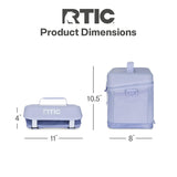 RTIC 15 Can Everyday Cooler, Soft Sided Portable Insulated Cooling for Lunch, Beach, Drink, Beverage, Travel, Camping, Picnic, for Men and Women, Periwinkle