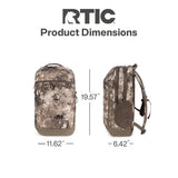 RTIC Road Trip Backpack Bag for Hiking, Travel, Computer, Business, Work, Commuting, Men, Women, Adults, Large, with Laptop Sleeve, Olive Midnight Camo