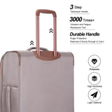 Travelhouse Luggage Set, Softside Suitcase 4-Piece (16/20/24/28), Expandable Lightweight Luggage Sets with Duffel Travel Bag,Suitcase with Double Spinner Wheels