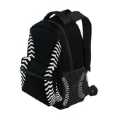 Miaoquhe Black Baseball Backpacks School Bookbag for Kids Sport Softball Backpacks Laptop Shoulder Bag for Women Girls Men Boys School Casual Daypack for Travel Hiking Camping