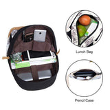 Good King School Backpack for Teen Girls Lightweight Laptop Backpack College Bookbag Stylish Casual Daypack with Lunch Box and Pencil Case, Black