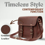 Indian Hando Art 10" Inch Leather Messenger Bag vintage Leather satchel Crossbody Bags for Men and Women (10 inch small)