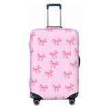 Travel Luggage Cover Pink Bow Dot, High Elasticity Washable Travel Baggage Protector Case Fits 26-28 in