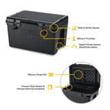 RTIC 45 QT Ultra-Tough Cooler Hard Insulated Portable Ice Chest Box for Beach, Drink, Beverage, Camping, Picnic, Fishing, Boat, Barbecue, Navy