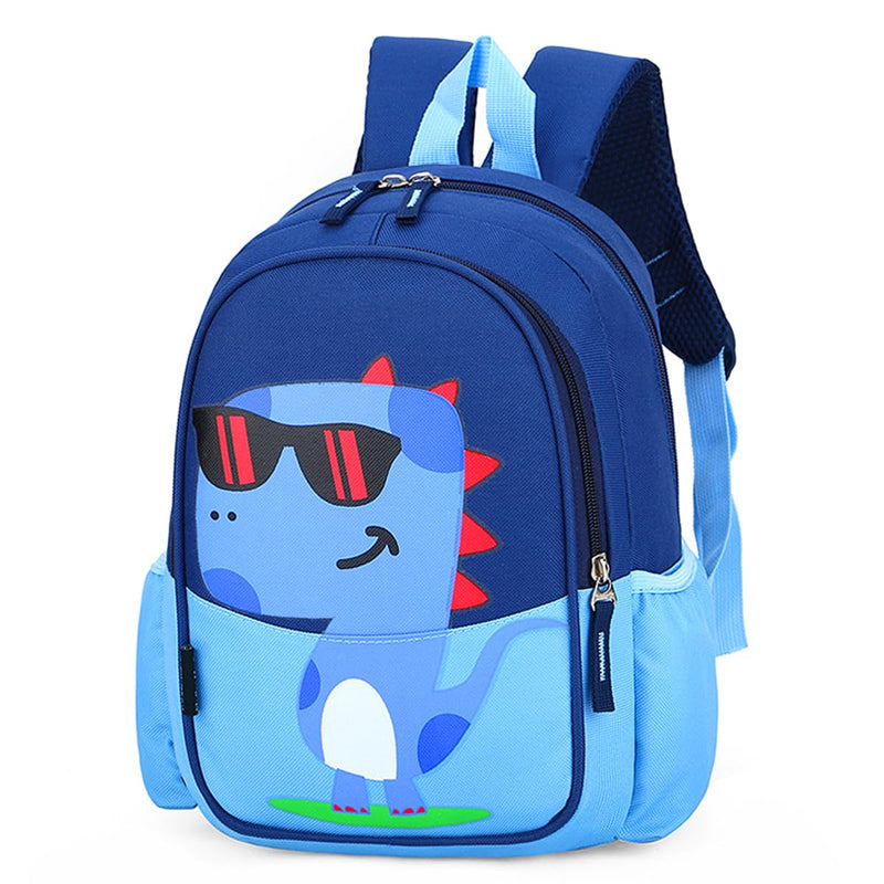 POWOFUN 11 Inch Kids Small Toddler Preschool Travel Backpack Cool Cute Cartoon Daypack （Dinosaur Blue）