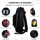 Hard Work Sports Basketball Backpack with Ball Compartment Spacious Shoe Storage for Basketball, Large Sports Bag