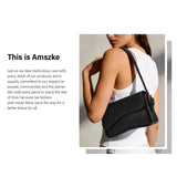 Shoulder Bag for Women Y2K Trendy Purse Vegan Leather Hobo Handbags Clutch Saddle Bag with 2 Removable Strap (black)