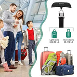 Digital Luggage Scale, Portable Hanging Baggage Scale with LCD Display, 110 lb Capacity, Travel Suitcase Weight Scale with Strap, Accurate & Lightweight for Travel