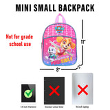 Paw Patrol Backpack for Girls ~ 3 Pc Bundle With Premium 11" Skye Mini School Bag for Toddlers with Stickers and Tattoos School Supplies