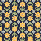 Vera Bradley Women's Premium Cotton Large Bancroft Backpack, Daffodils, One Size