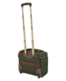 London Fog Nottingham 15 Inch Under the Seat Bag with Wheels, Olive Chestnut