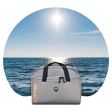 DELSEY Paris Egoa Travel Duffel Bag made from 100% Recycled Materials, Light Gray, 18 Inch