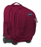 JanSport Driver 8 Rolling Backpack - Wheeled Travel Bag with 15-Inch Laptop Sleeve, One Size, Russet Red