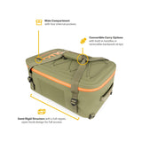 RTIC Ultra Dry Duffle Pack, Waterproof Outdoor Backpack Floating Bags for Hiking, Travel, Camping, Boating, Backpacking, 60L, Olive & Orange