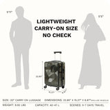 Lanuitjoy 20 inch Carry On Luggage Expandable Top Opening/Clamshell Opening, TSA Approved Carry On Luggage Hard Shell Suitcases, Lightweight Away Carry On Suitcases, Grey