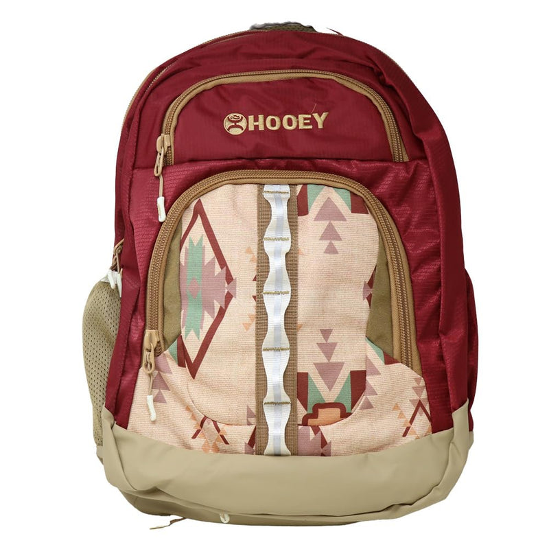 HOOEY Ox 40L Backpack - Extra Large Travel Backpack with Laptop Compartment - Rugged Gear bag for Work, Gym, & Outdoor Adventures - Unisex (Burgundy/Tan)