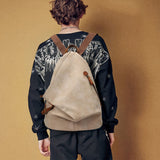 KL928 PU Leather Vintage Backpack – Large Casual Daypack Outdoor Travel Rucksack Hiking Backpacks for Men Women