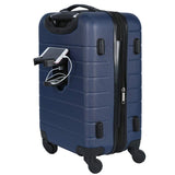 Wrangler Smart Spinner Hardside Luggage, 3 Piece Set, Navy Blue