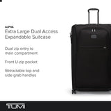 TUMI - Alpha XX-Large Dual Access Expandable 4-Wheeled Checked Luggage - Zipper Expansion - Durable Ballistic Nylon - Extra Large Capacity Suitcase with TSA Lock - Black