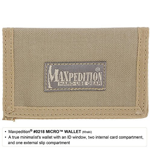 Maxpedition Gear Micro Polyurethane Wallet, Light-weight, Foliage Green small
