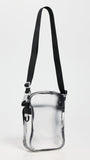 Nike, Unisex, Heritage Crystal Crossbody Bag (4L), Clear/Black/Black, One-Size