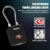Luggage Locks with Key, [2 Pack] Diyife TSA Approved Luggage Locks, Suitcase Locks, Small TSA Travel Lock with Zinc Alloy Steel Cable Ideal for Backpacks, Bags, Toolbox, Case (Black)