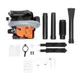 63CC Backpack Gas Powered Leaf Blower, Commercial 2.7kW 850CFM 4.3HP 2 - Stroke Powerful Lightweight Gasoline Grass Lawn Blower with Harness Air - Cooled & 1.8L Fuel Tank for Yard Lawn Care, Snow Removal