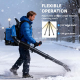 63CC Gas Backpack Leaf Blower, 2 - Stroke Engine, 665 CFM, 205 MPH for Lawn Care, Yard Debris & Snow Removal